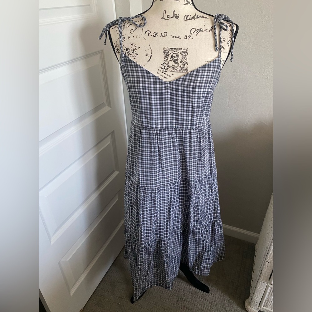 Abercrombie and Fitch Gingham Tiered Sundress